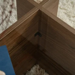 Drawer CUBIX II Table basse en verre trempé et bois
