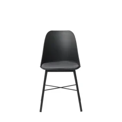 No name CURVI Lot de 2 chaises en plastique et métal