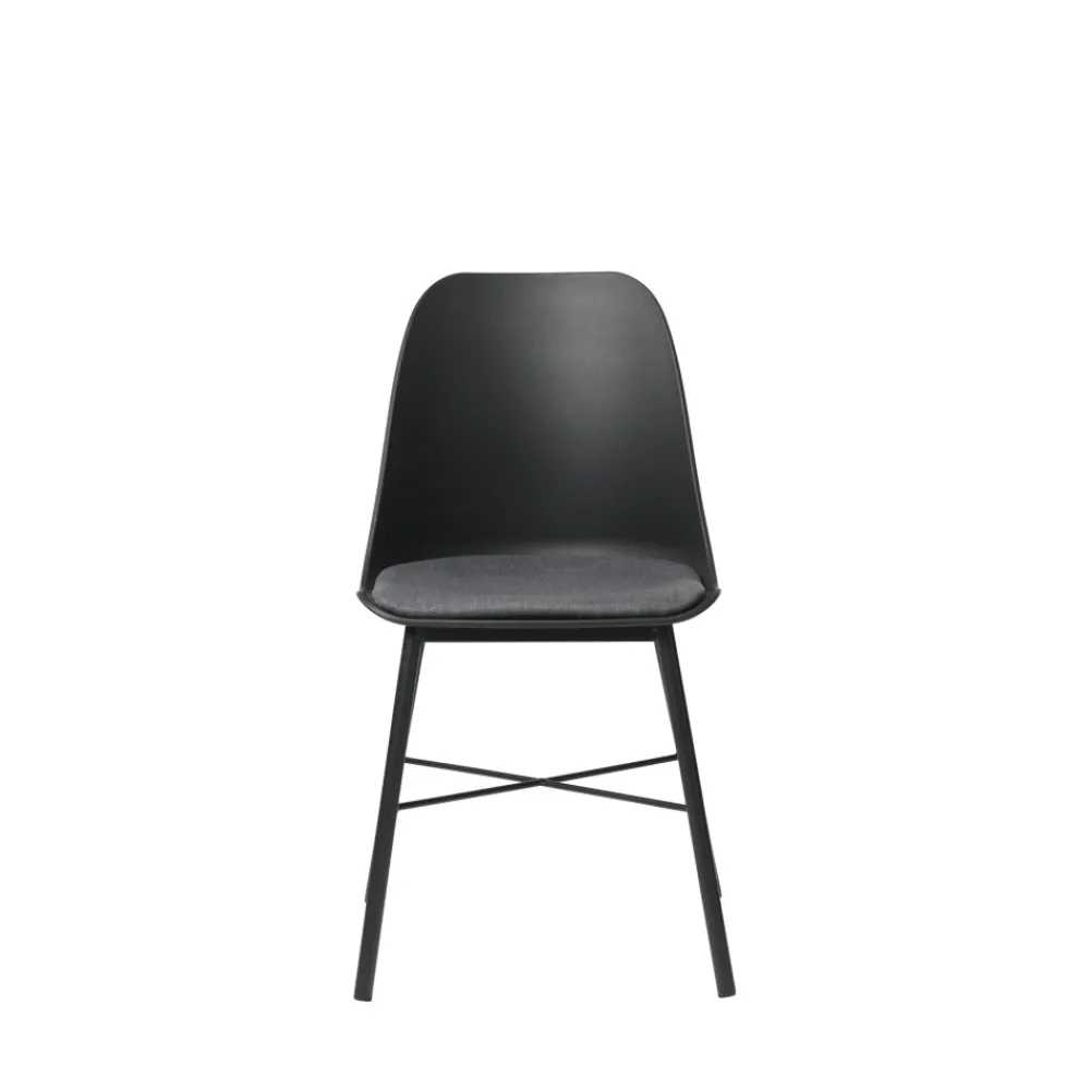 No name CURVI Lot de 2 chaises en plastique et métal