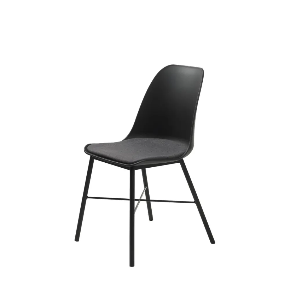 No name CURVI Lot de 2 chaises en plastique et métal