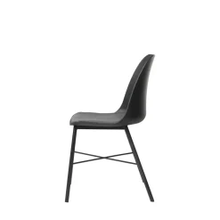 No name CURVI Lot de 2 chaises en plastique et métal