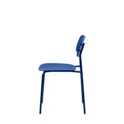 No name ELIN Lot de 4 chaises en plastique et métal
