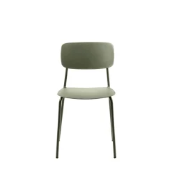 No name ELIN Lot de 4 chaises en plastique et métal