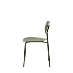 No name ELIN Lot de 4 chaises en plastique et métal