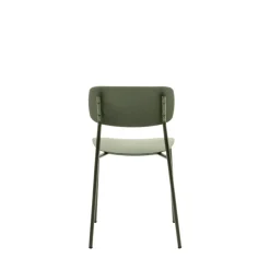 No name ELIN Lot de 4 chaises en plastique et métal