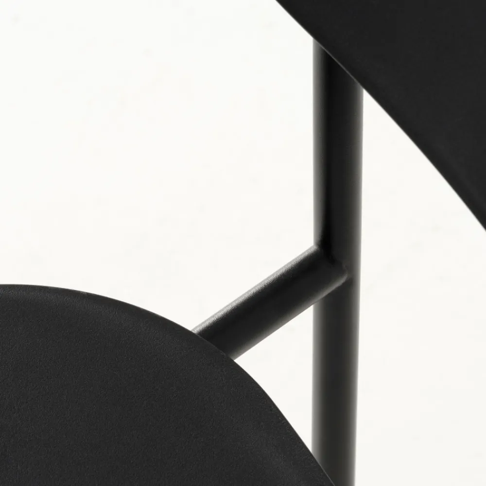 No name ELIN Lot de 4 chaises en plastique et métal