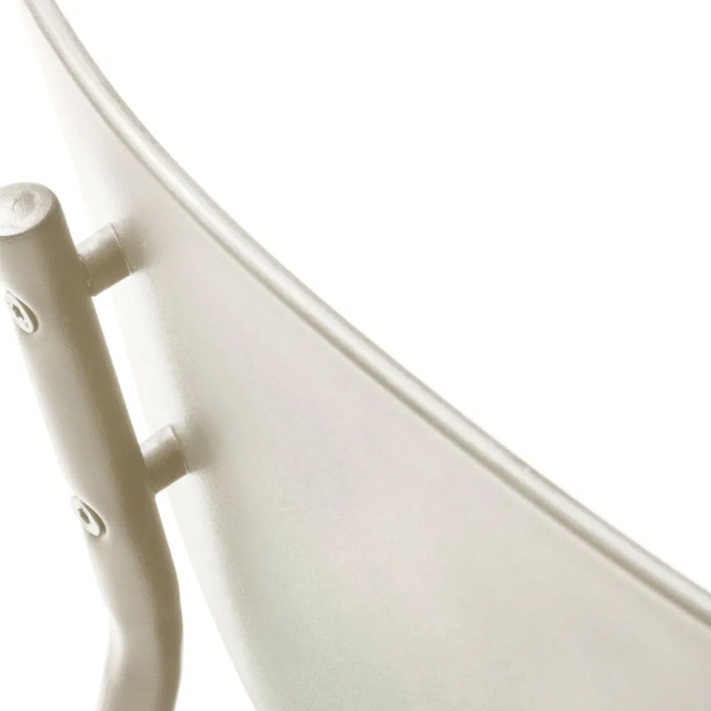 No name ELIN Lot de 4 chaises en plastique et métal