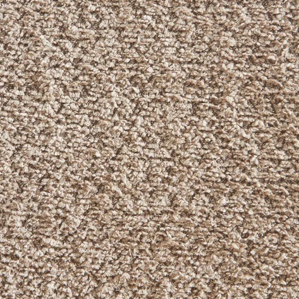 No name EMA Lot de 2 tabourets de bar en tissu bouclette et métal H66,5cm