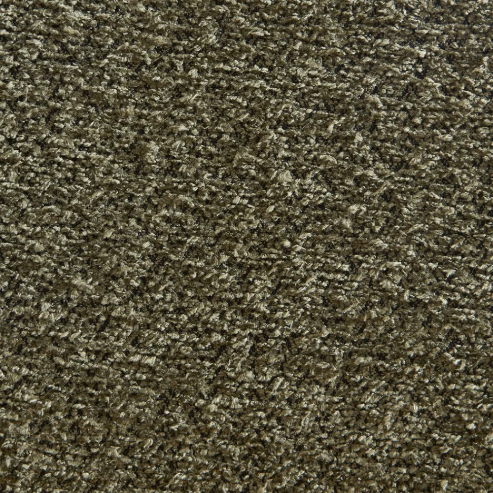 No name EMA Lot de 2 tabourets de bar en tissu bouclette et métal H66,5cm