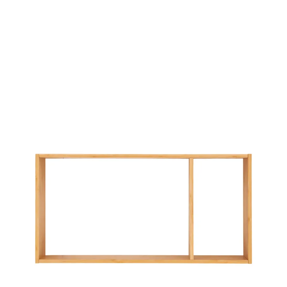 House Nordic EMBER Etagère murale 2 niches en bambou L70cm