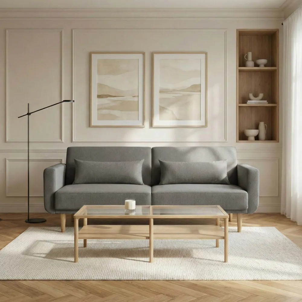 Drawer EMMA Canapé convertible 3 places en tissu