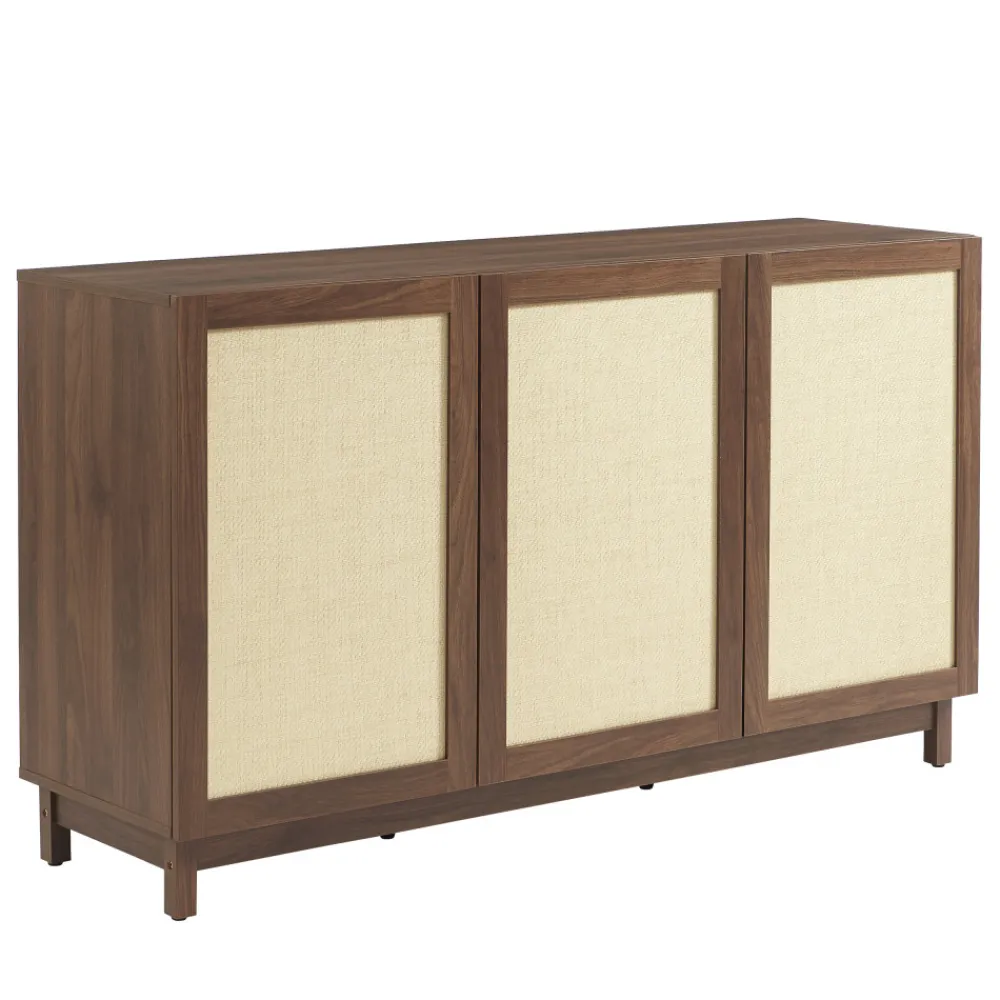 No name ESTELA Buffet 3 portes en bois L140cm