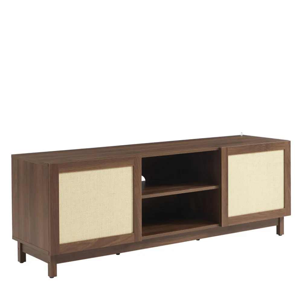 No name ESTELA Meuble TV 2 portes en bois L150cm