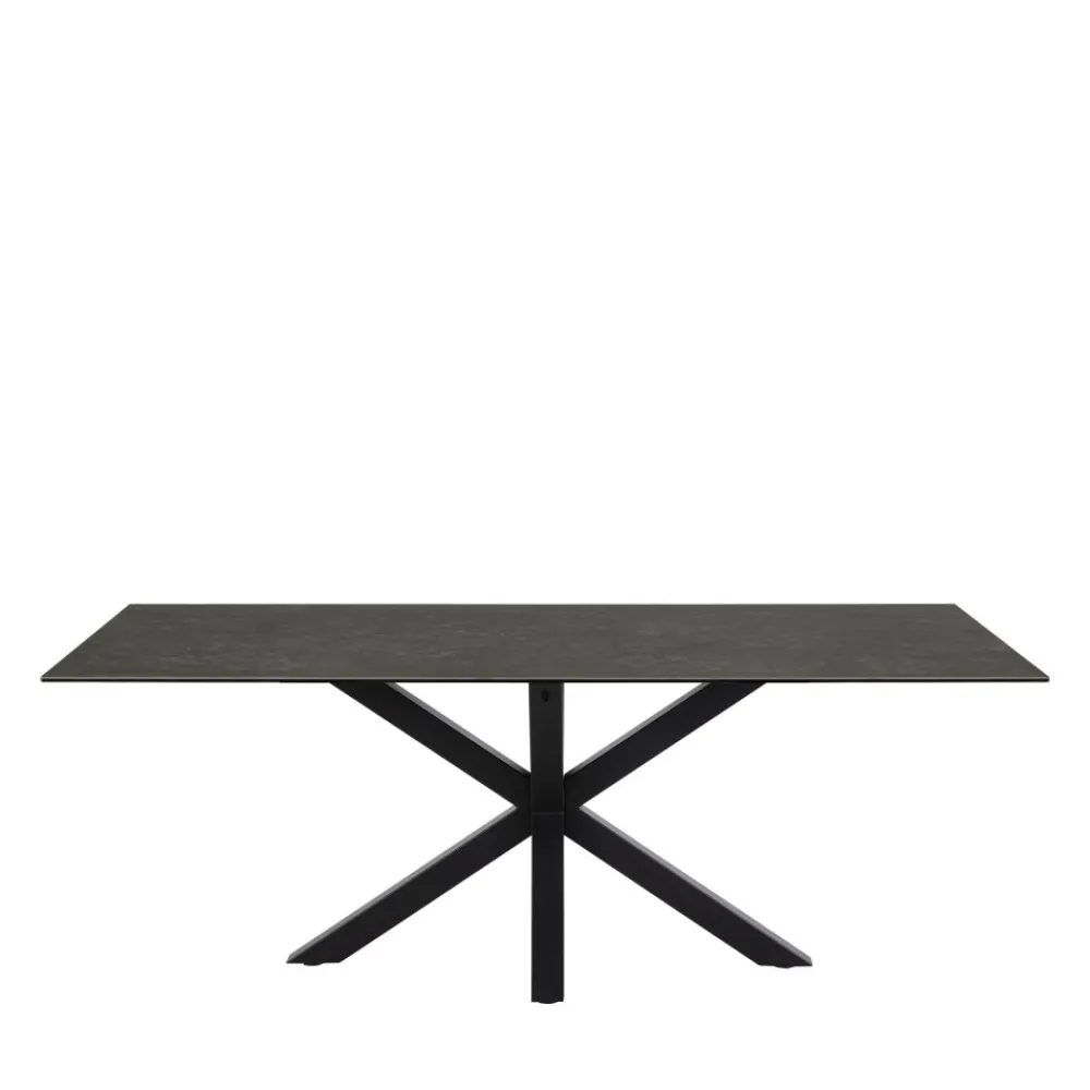 Drawer EURAME Table à manger 8 personnes en céramique et métal