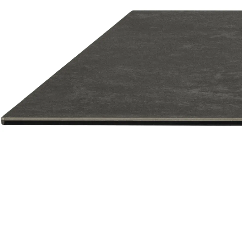 Drawer EURAME Table à manger 8 personnes en céramique et métal