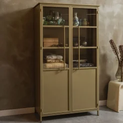 Woood EXHIBIT Vitrine 2 portes en métal H170cm