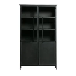 Woood EXHIBIT Vitrine 2 portes en métal H170cm