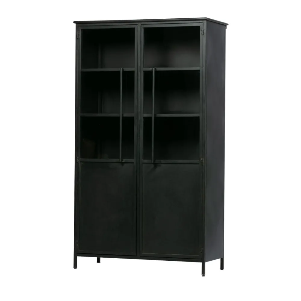 Woood EXHIBIT Vitrine 2 portes en métal H170cm