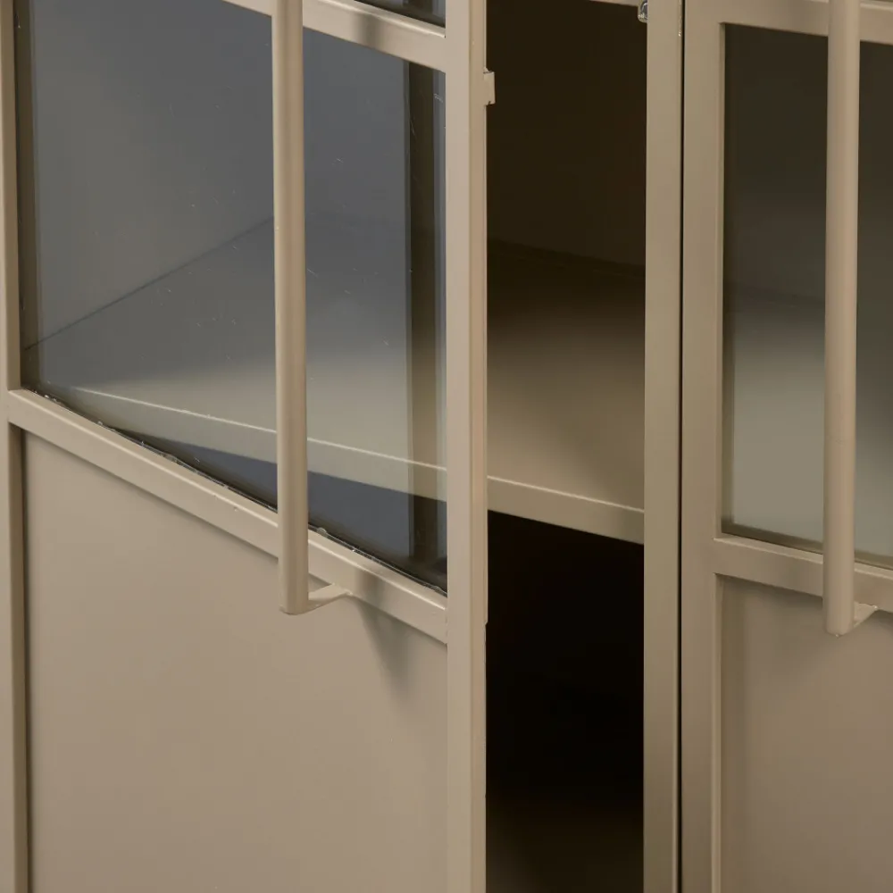 Woood EXHIBIT Vitrine 2 portes en métal H170cm