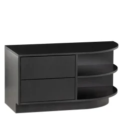 Woood FINCA Meuble TV 2 tiroirs en bois L78cm