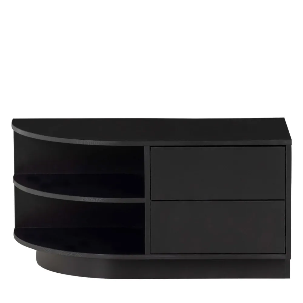 Woood FINCA Meuble TV 2 tiroirs en bois L78cm
