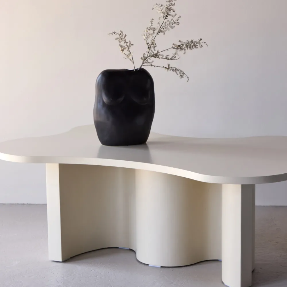 Venture Home FLOW Table basse organique en bois 120x80cm
