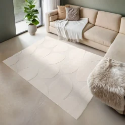 Drawer FLOW Tapis contemporain à motif floral en relief
