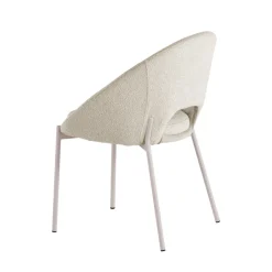 Drawer FRIDA Lot de 2 chaises en tissu bouclette et métal