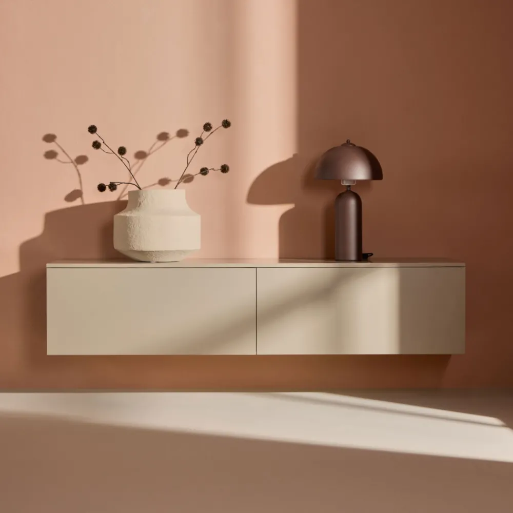 Venture Home FRIHAMN Meuble TV suspendu 2 tiroirs en bois L160cm