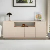 Drawer FRITZ Buffet 4 portes effet travertin L180cm