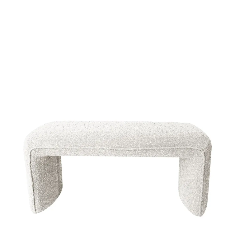 Drawer FULL Banc rembourré en tissu bouclette L100cm