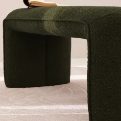 Drawer FULL Banc rembourré en tissu bouclette L100cm