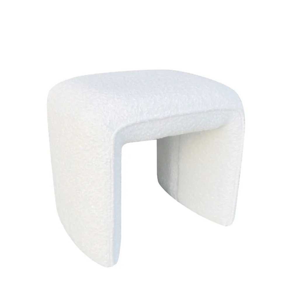 Drawer FULL Pouf en tissu bouclette