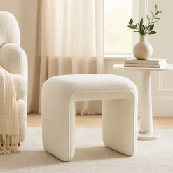 Drawer FULL Pouf en tissu bouclette