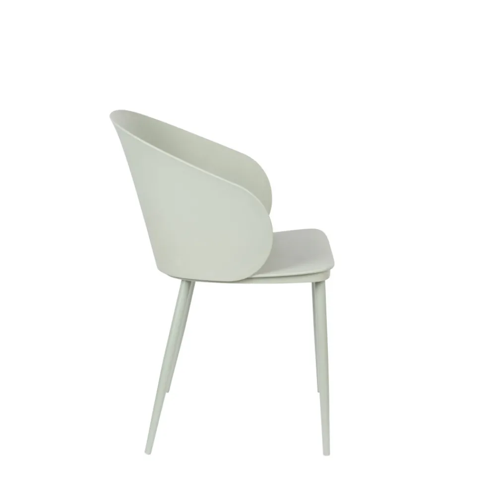 No name GIGI Lot de 2 chaises en résine et métal