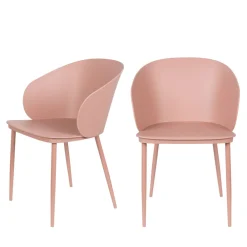 No name GIGI Lot de 2 chaises en résine et métal