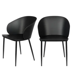 No name GIGI Lot de 2 chaises en résine et métal