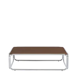 No name GLISS II Table basse en bois pieds chrome