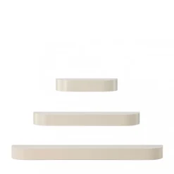Venture Home GLOW Lot de 3 étagères aux bords arrondis en bois