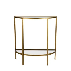 Woood GODDESS Console en métal et verre