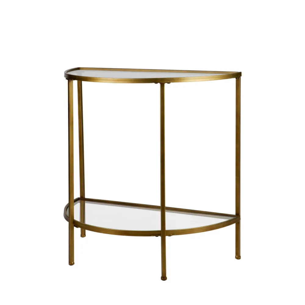Woood GODDESS Console en métal et verre