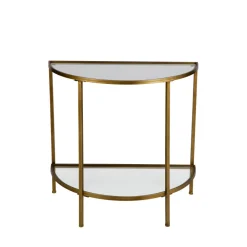 Woood GODDESS Console en métal et verre