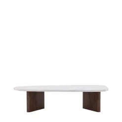 Venture Home GRONVIK Table basse organique effet marbre 130x65cm
