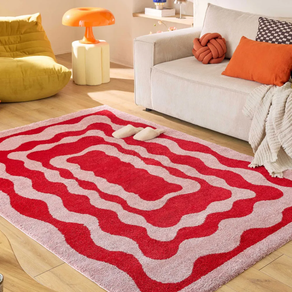 No name GROOVE Tapis vintage à motif festonné