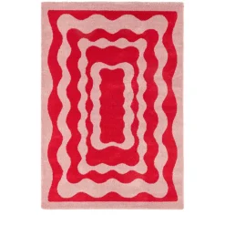 No name GROOVE Tapis vintage à motif festonné