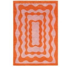 No name GROOVE Tapis vintage à motif festonné