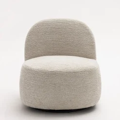 Drawer GROOVY Fauteuil pivotant en tissu chenille côtelé