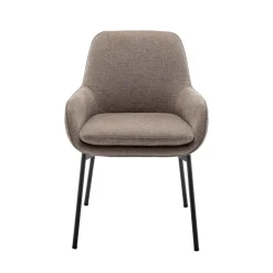 Drawer HAAS Lot de 2 fauteuils de table en tissu et métal