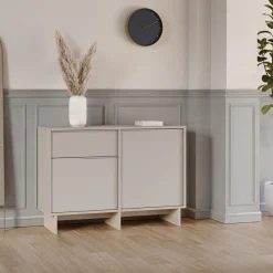 Drawer HARRIET Buffet 2 portes 1 tiroir en bois et métal L120cm