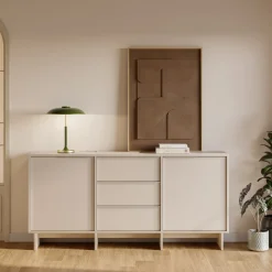 Drawer HARRIET Buffet 2 portes 3 tiroirs en bois et métal L176cm